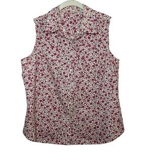 Vintage Basic Editions 90's Floral Sleeveless Top Size Large